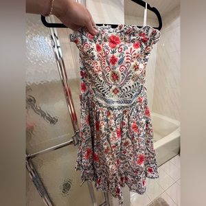 Anthropologie Strapless Mini Dress